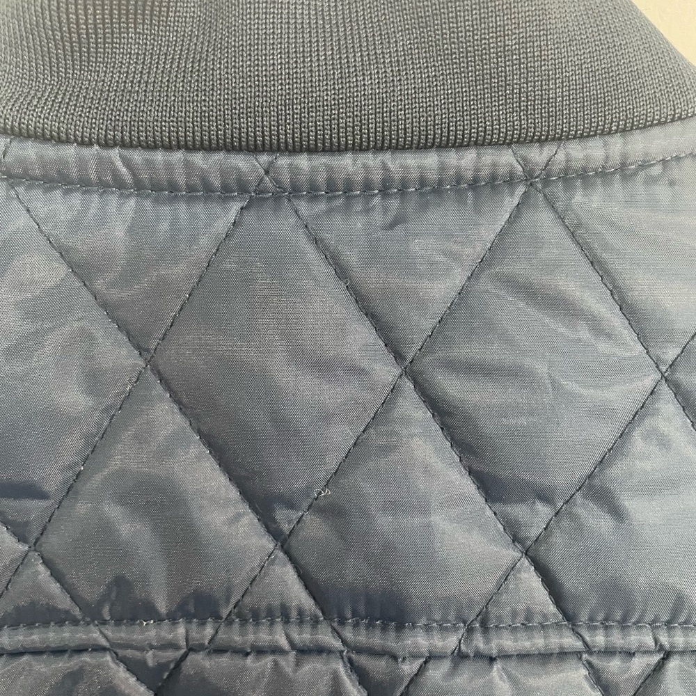 Men’s  Quilted Navy Bomber Jacket Medium - Picture 10 of 13